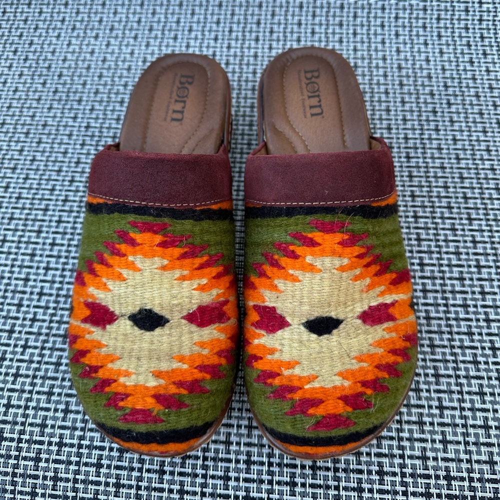 Born Multicolor Patterned Mules
